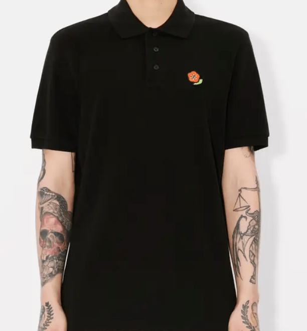 'KENZO Pop' embroidered slim polo in cotton