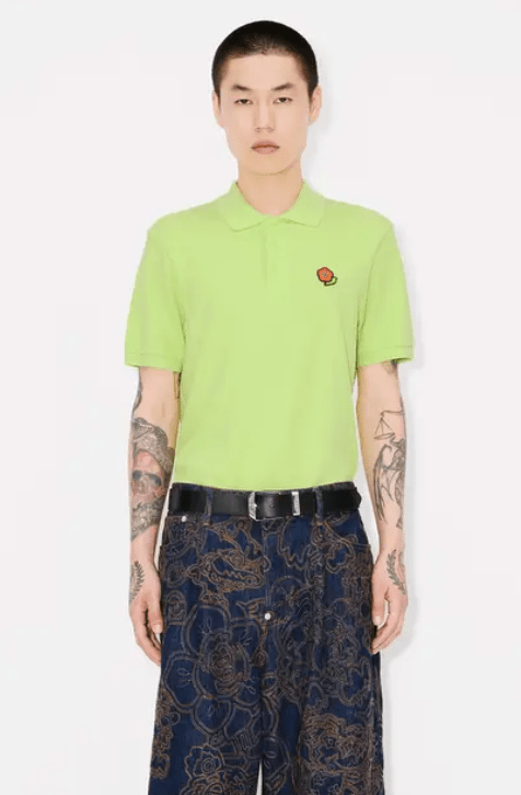 'KENZO Pop' embroidered slim polo in cotton