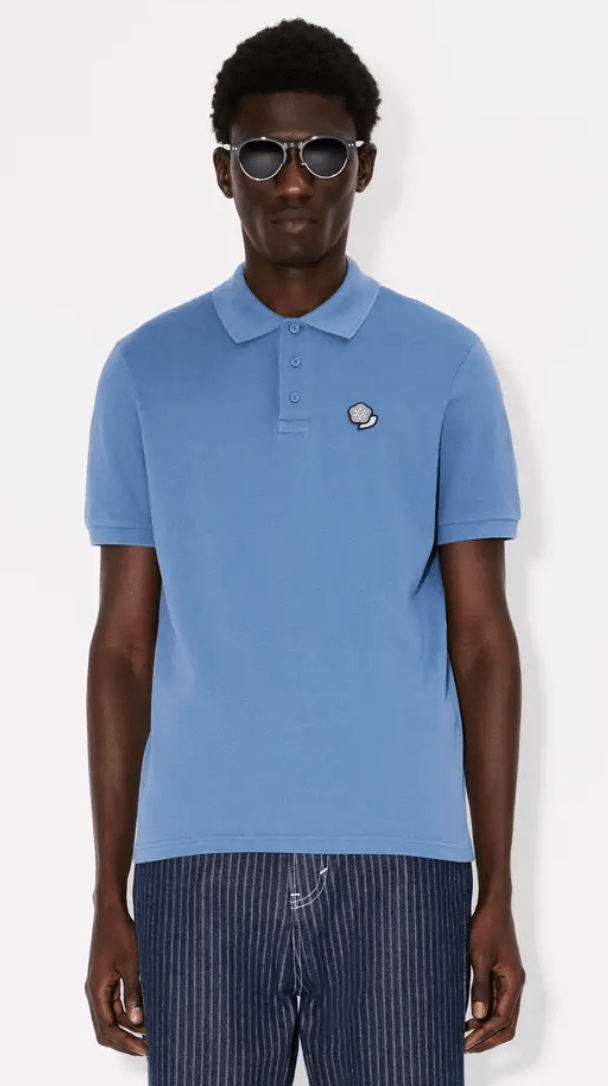 'KENZO Pop' embroidered slim polo in cotton