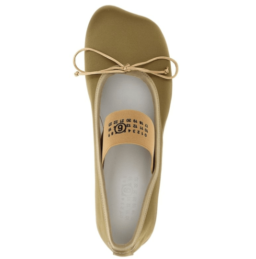 SS25 Number Logo Band Bow Flat Shoes