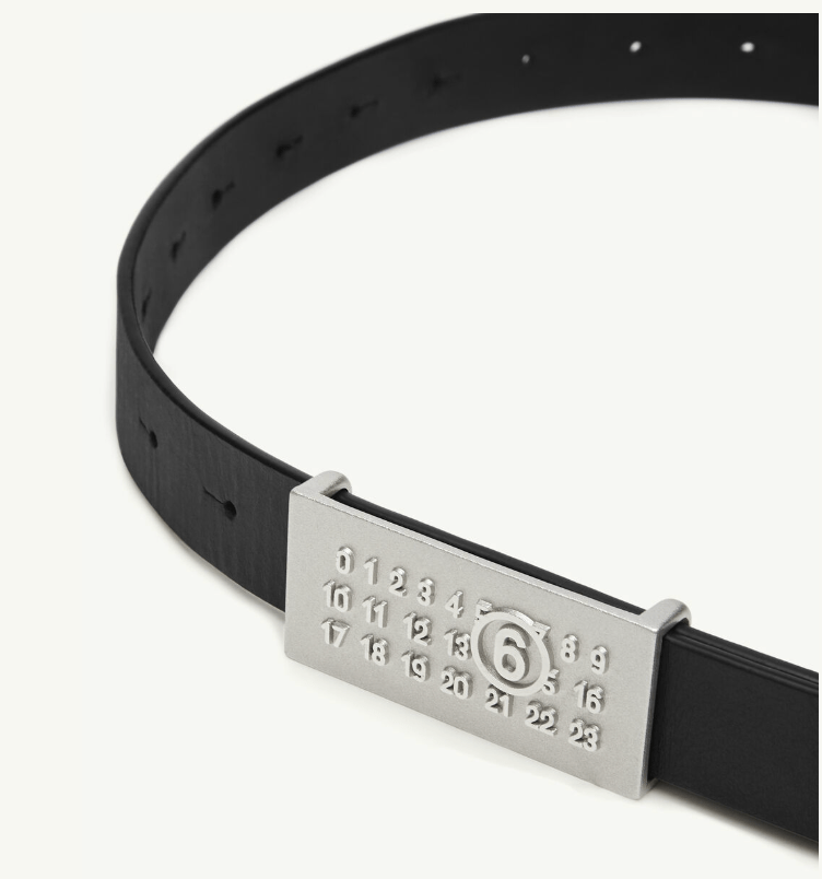 (M) MM6 Maison Margiela Numeric Belt Black