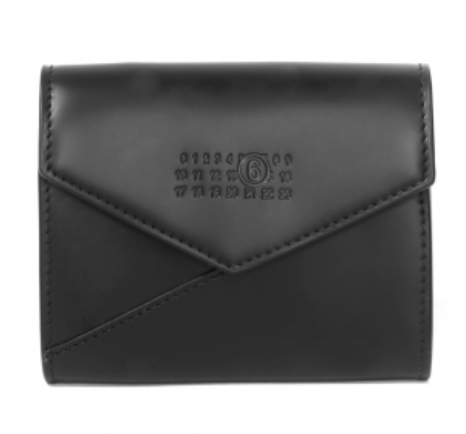 25SS Numbering Leather Flap Wrap Wallet