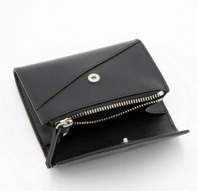 25SS Numbering Leather Flap Wrap Wallet