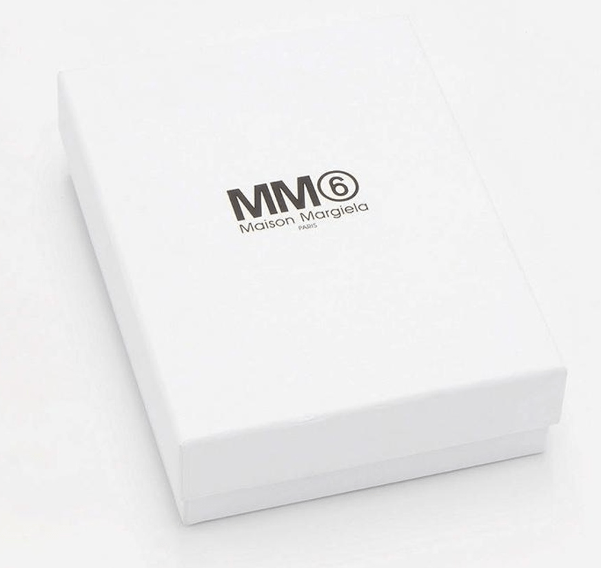 25SS MM6 Margiela Number Logo Card Wallet Black