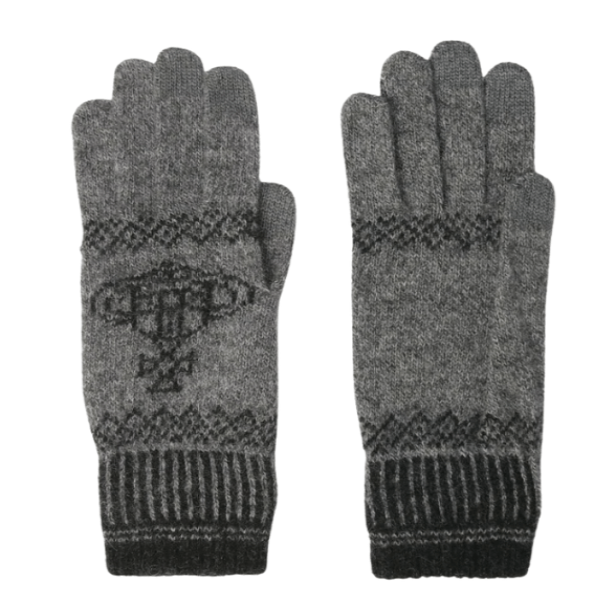 (W) Vivienne Westwood Big Orb Knit Gloves Grey