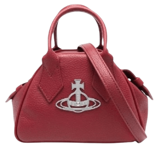 Vivienne Westwood Re-Vegan Grain Mini Yasmine Bag Red