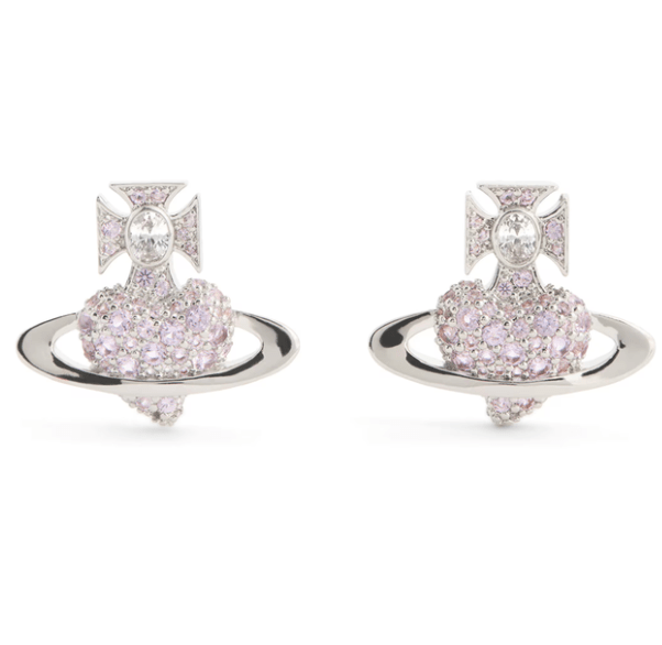 SS25 Crystal Heart Stud Earrings