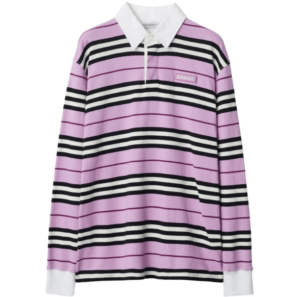 SS25 Logo Detail Striped Polo Shirt