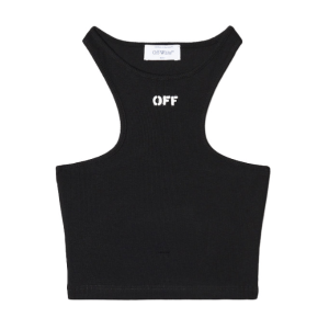 (W) Off-White Off Stamp Rib Rowing Top Black