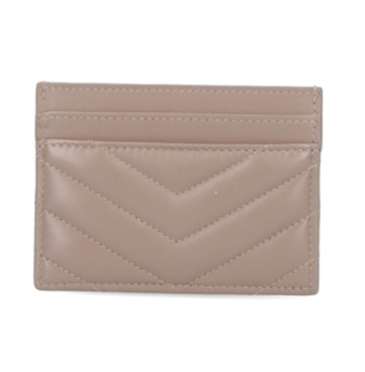 Saint Laurent Cassandre Matelasse Card Case in Grain