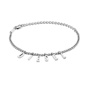 (W) Diesel Dx1493 Stainless Steel Chain Bracelet Silver