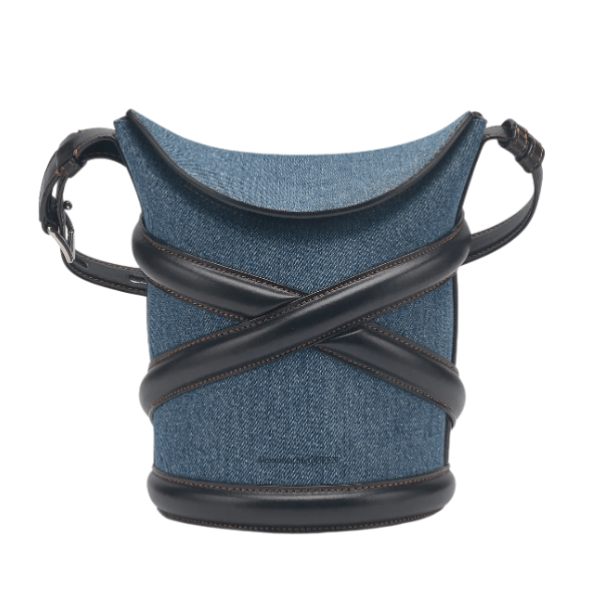 Small Curve Shoulder Bag - Denim:Black 