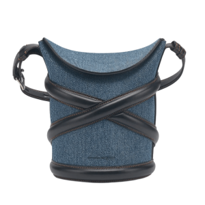 Small Curve Shoulder Bag - Denim:Black 