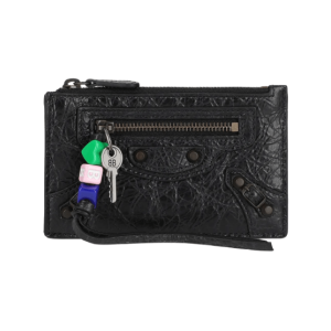 Le City Long Leather Card Holder - Black