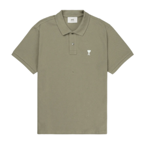 White Heart Logo Short Sleeve Polo Shirt - Laurel 