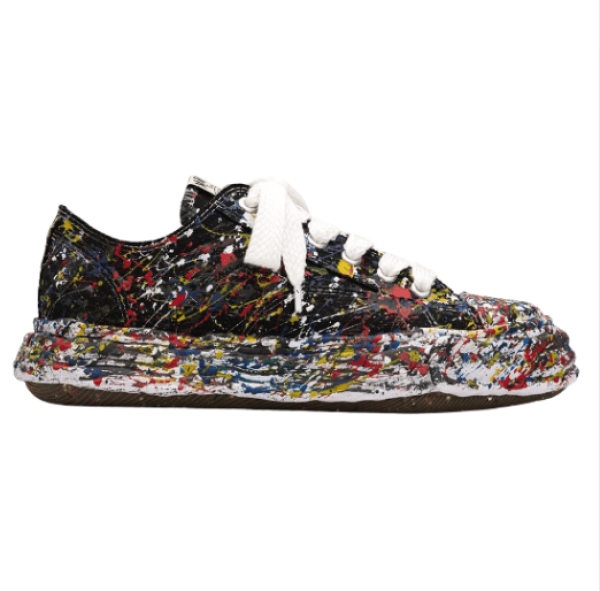Maison Mihara Yasuhiro Peterson23 OG Sole Sputtering Paint Canvas Low-top Sneakers Black