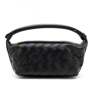 Intrecciato Leather Pouch Tote Bag