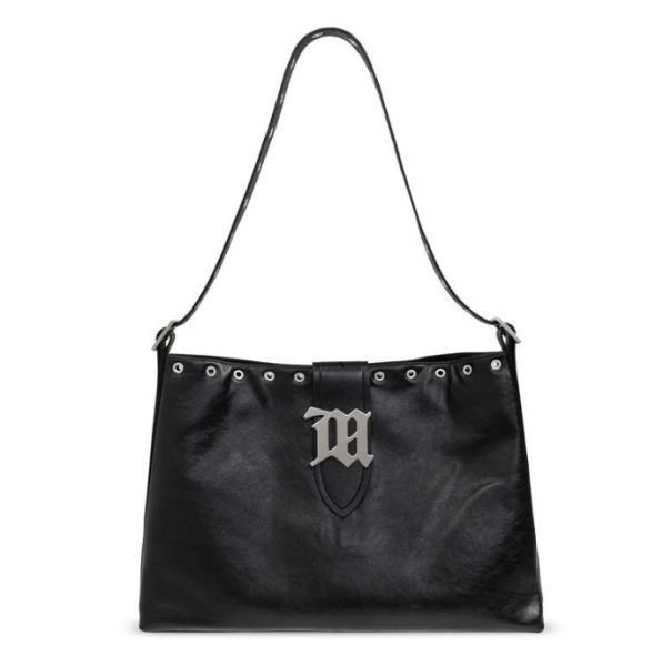 Logo Detail Leather Shoulder Bag
