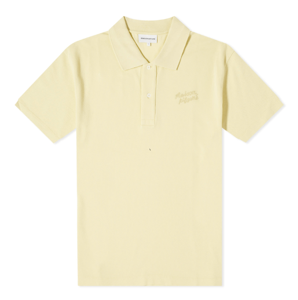 Maison Kitsune Handwriting Comfort Polo YELLOW