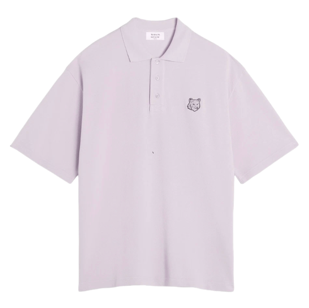 Maison Kitsune Bold Fox Head Patch Oversize Polo Soft Mauve