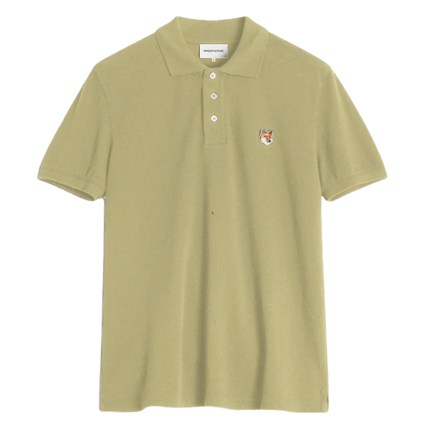 Maison Kitsune Fox Head Patch Regular Polo Canvas