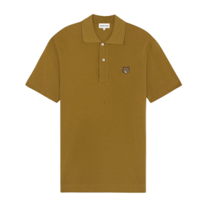 Maison Kitsune Bold Fox Head Patch Comfort Polo Khaki Green