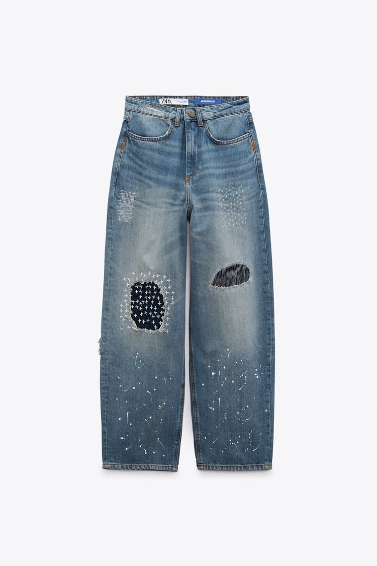 Ader Error x Zara Patchwork Jeans Blue