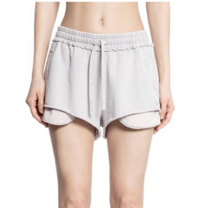 Back logo detail cotton shorts