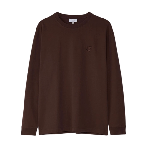 Maison Kitsune Bold Fox Head Patch Comfort Long Sleeves T-Shirt Firewood