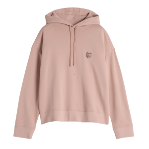 BOLD FOX HEAD PATCH OVERSIZE HOODIE - Pink 