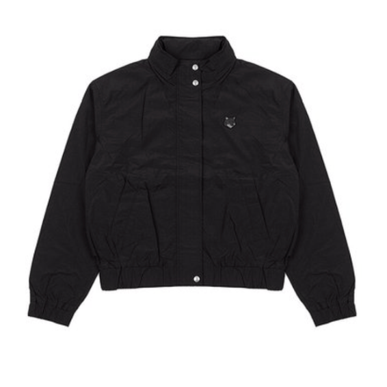 MAISON KITSUNE BOLD FOX HEAD WINDBREAKER JACKET - BLACK