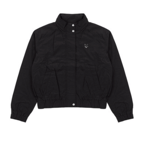 MAISON KITSUNE BOLD FOX HEAD WINDBREAKER JACKET - BLACK