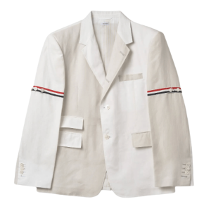 RWB Armband Two-Tone Tailored Jacket - White 