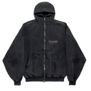 Inside Out Logo Cotton Zip Up Hoodie