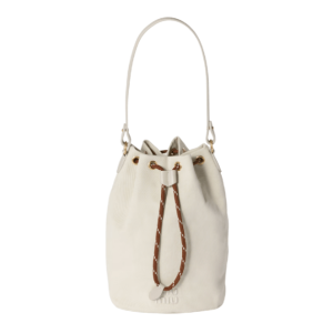 Miu Miu Gabardine Pouch Plaster White Chalk White