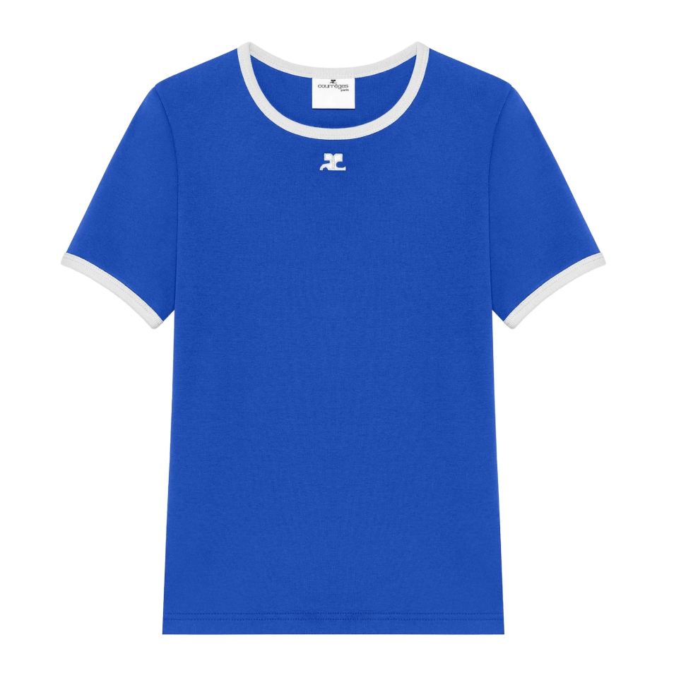 (W) Courreges Heritage T-Shirt Denim BLUE