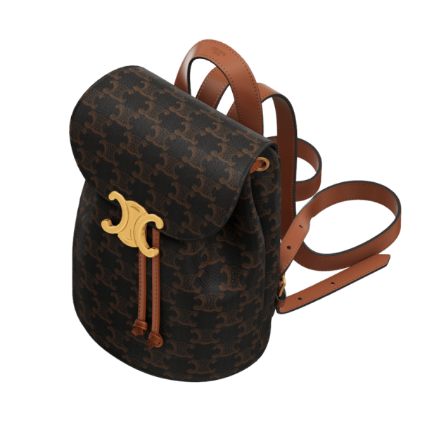BACKPACK CELINE BONNIE IN TRIOMPHE CANVAS AND CALFSKIN 