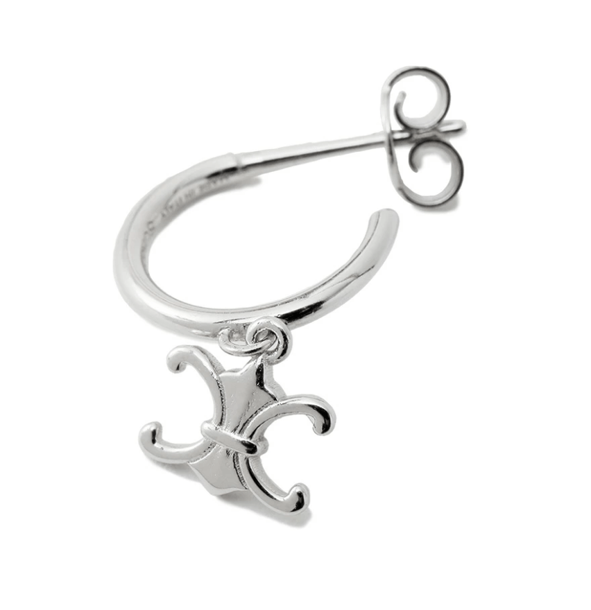 TRIOMPHE DE LYS EARRING IN STERLING SILVER