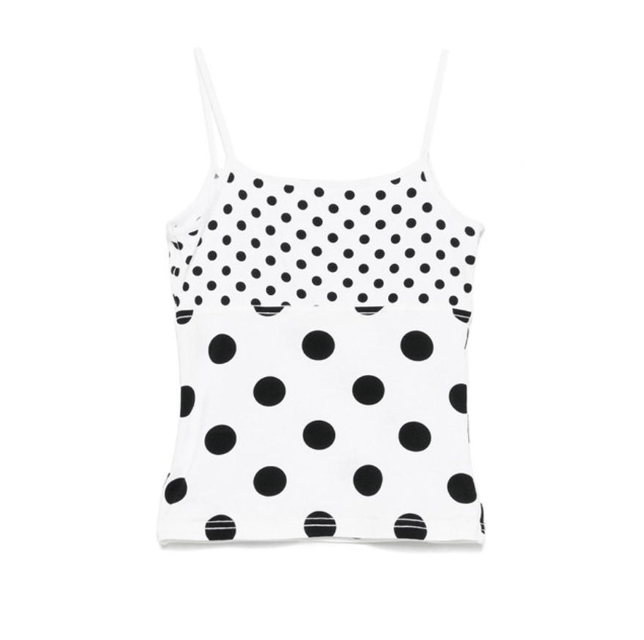 Dot Print Cotton Sleeveless Top