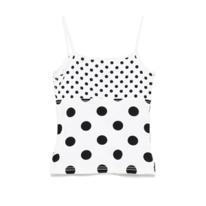 Dot Print Cotton Sleeveless Top