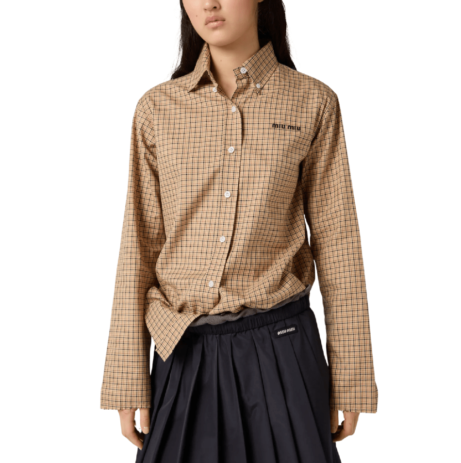 Logo Vintage Check Straight Fit Shirt - Code