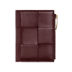 Bottega Veneta Cassette Small Bi-Fold Wallet Madder Brown Rosewood