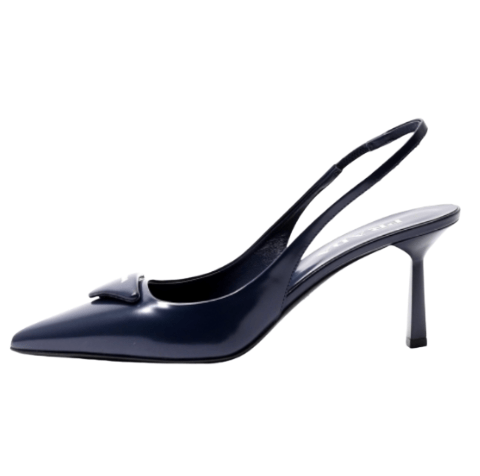 Prada Patent Leather Slingback Pumps in Blue