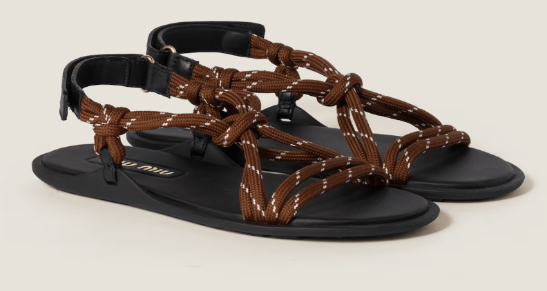 Logo Brown Sandals