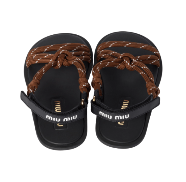Logo Brown Sandals
