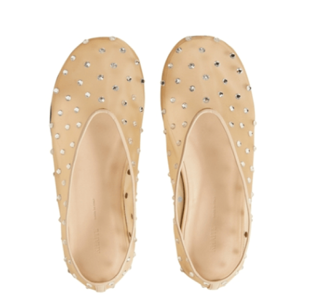 MARCY Crystal Mesh Flats