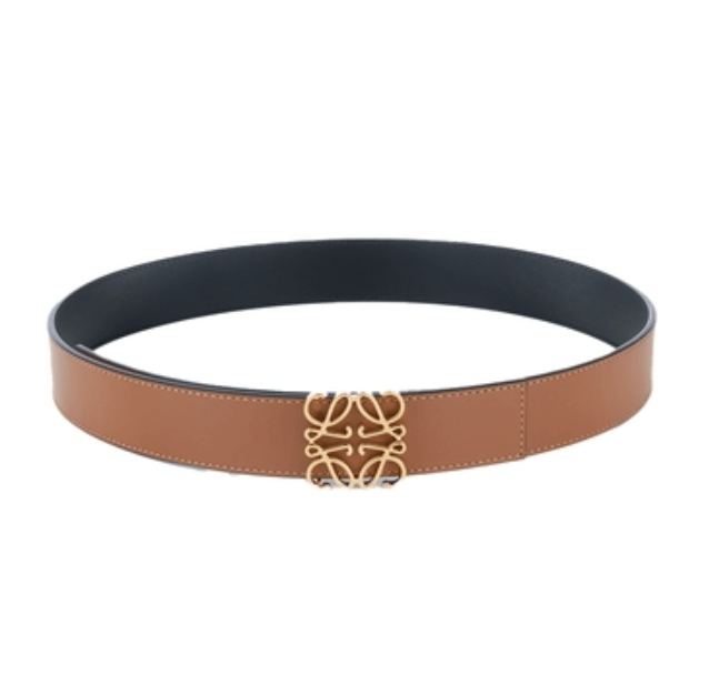 Anagram Buckle Leather Belt