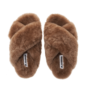 Shearling Cross Slide 