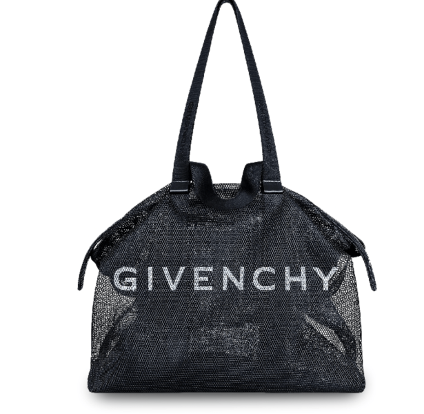 G Logo Zipper Mesh Large Shopper Bag