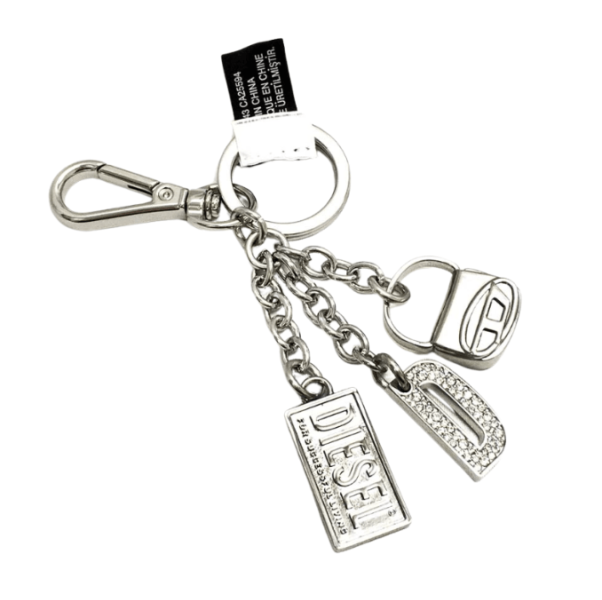 DIESEL Keychain Dr-Keyring Charm in Metallic
